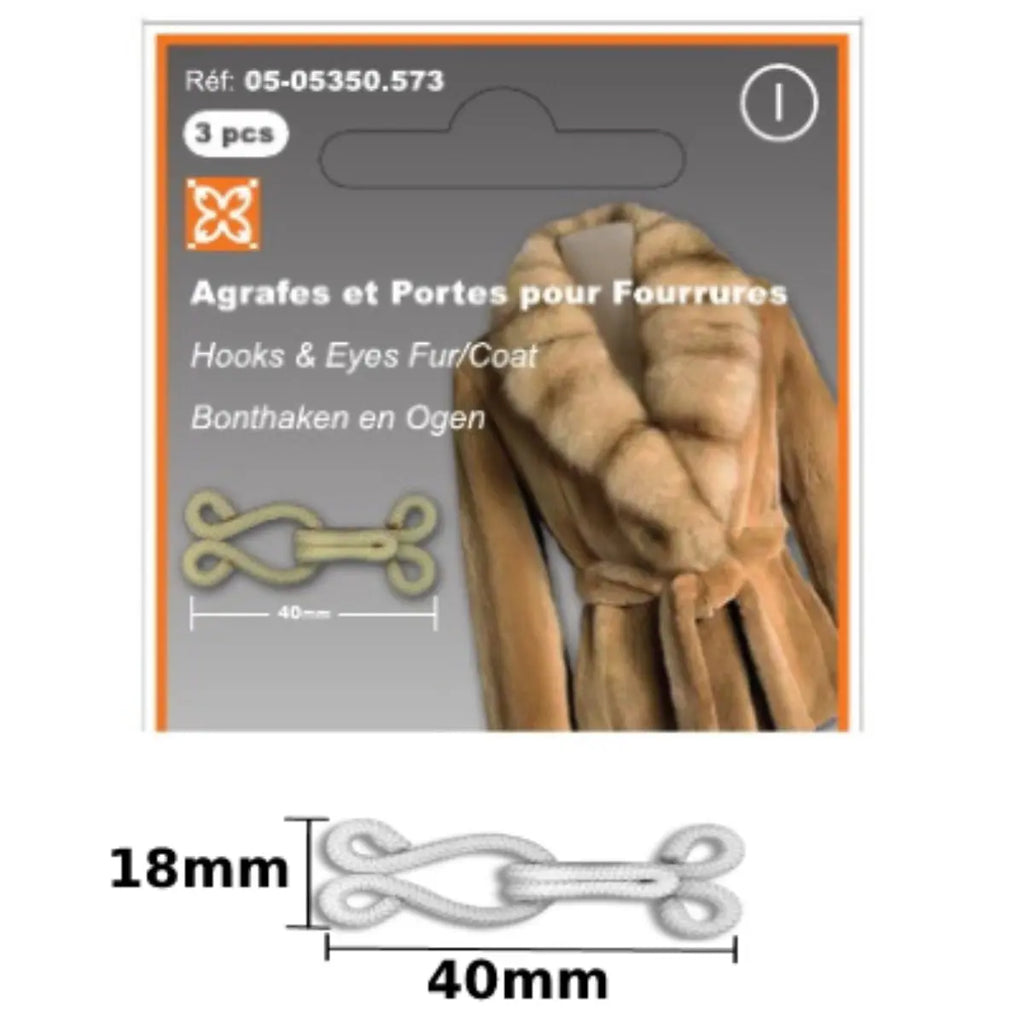 Agrafes et porte pour fourrure